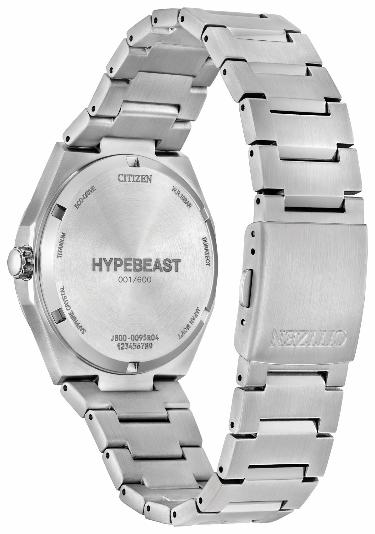 Zenshin Three-hand x Hypebeast Silver-Tone Dial Super Titanium with Duratect Platinum Bracelet AW0138-59A - Citizen Deals