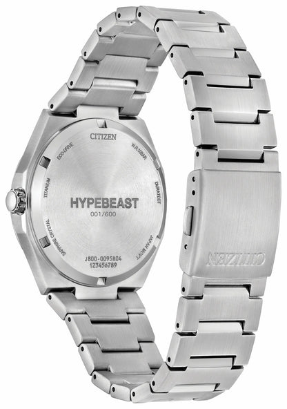 Zenshin Three-hand x Hypebeast Silver-Tone Dial Super Titanium with Duratect Platinum Bracelet AW0138-59A - Citizen Deals