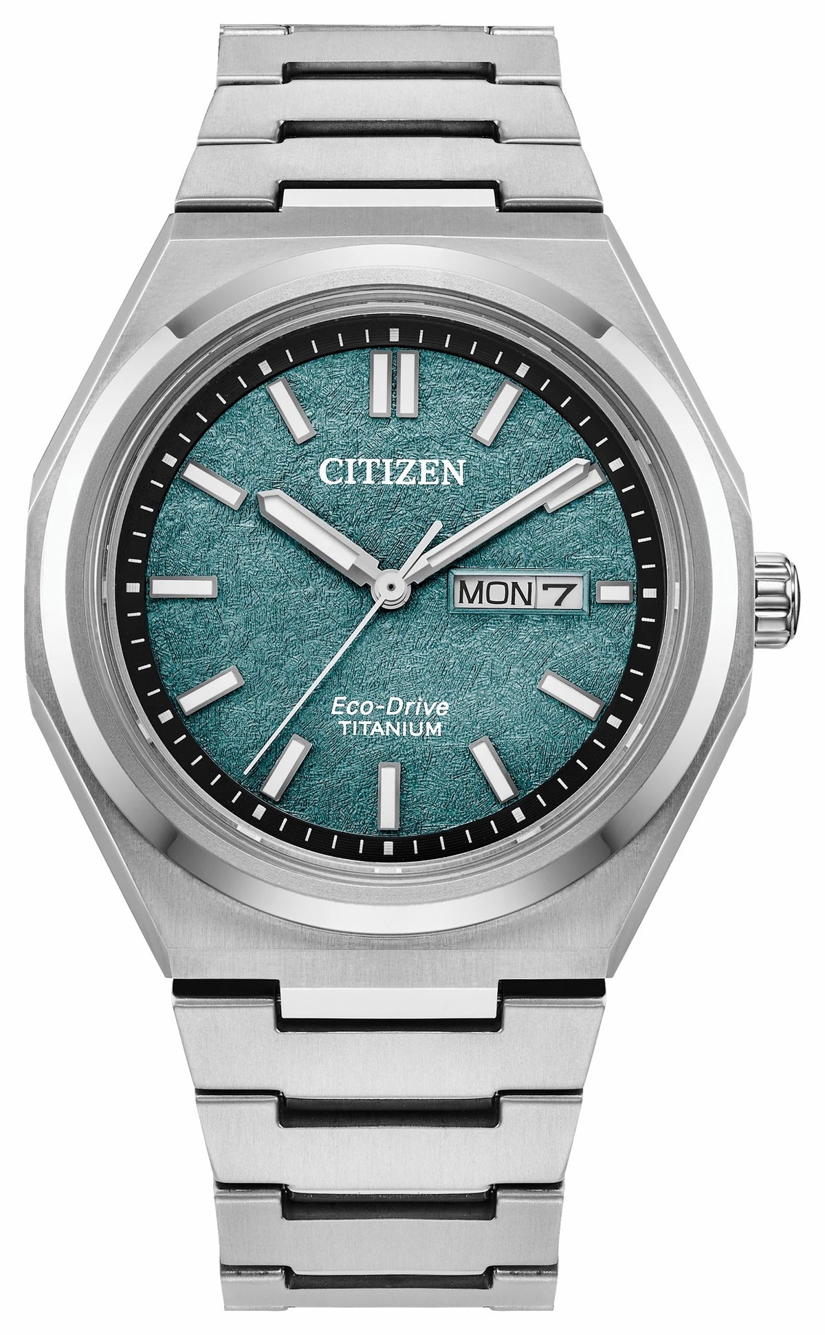 Zenshin Three-hand Green Dial Super Titanium Bracelet AW0130-85X - Citizen Featured
