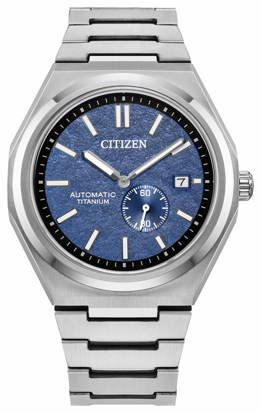 Zenshin Mechanical Blue Dial Super Titanium Bracelet NJ0180-80L - Citizen Essential