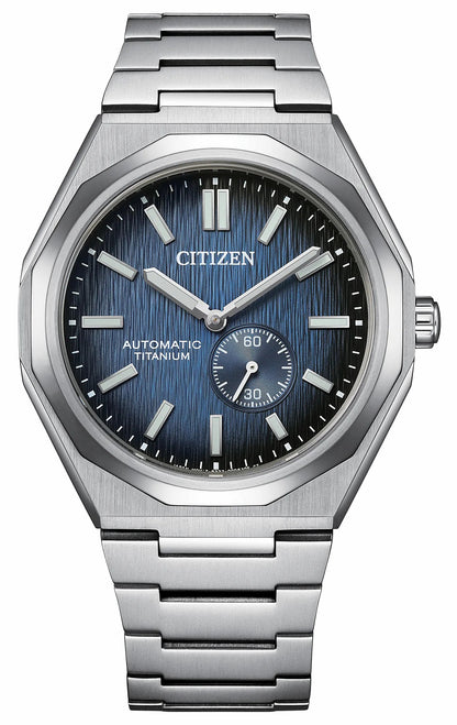 Zenshin 60 Mechanical Blue Dial Super Titanium Bracelet NK5020-58M - Citizen Recommended