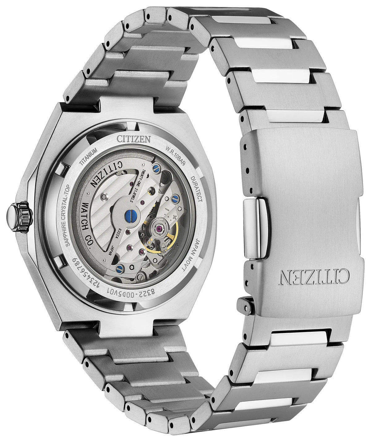 Zenshin 60 Mechanical Blue Dial Super Titanium Bracelet NK5020-58M - Citizen Recommended