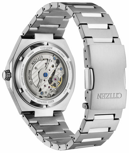 Zenshin 60 Mechanical Blue Dial Super Titanium Bracelet NK5020-58M - Citizen Recommended