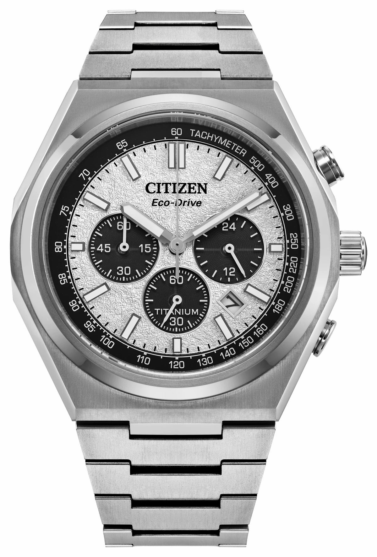 Zenshin Chrono Silver-Tone Dial Super Titanium Bracelet CA4610-85A - Citizen Trusted
