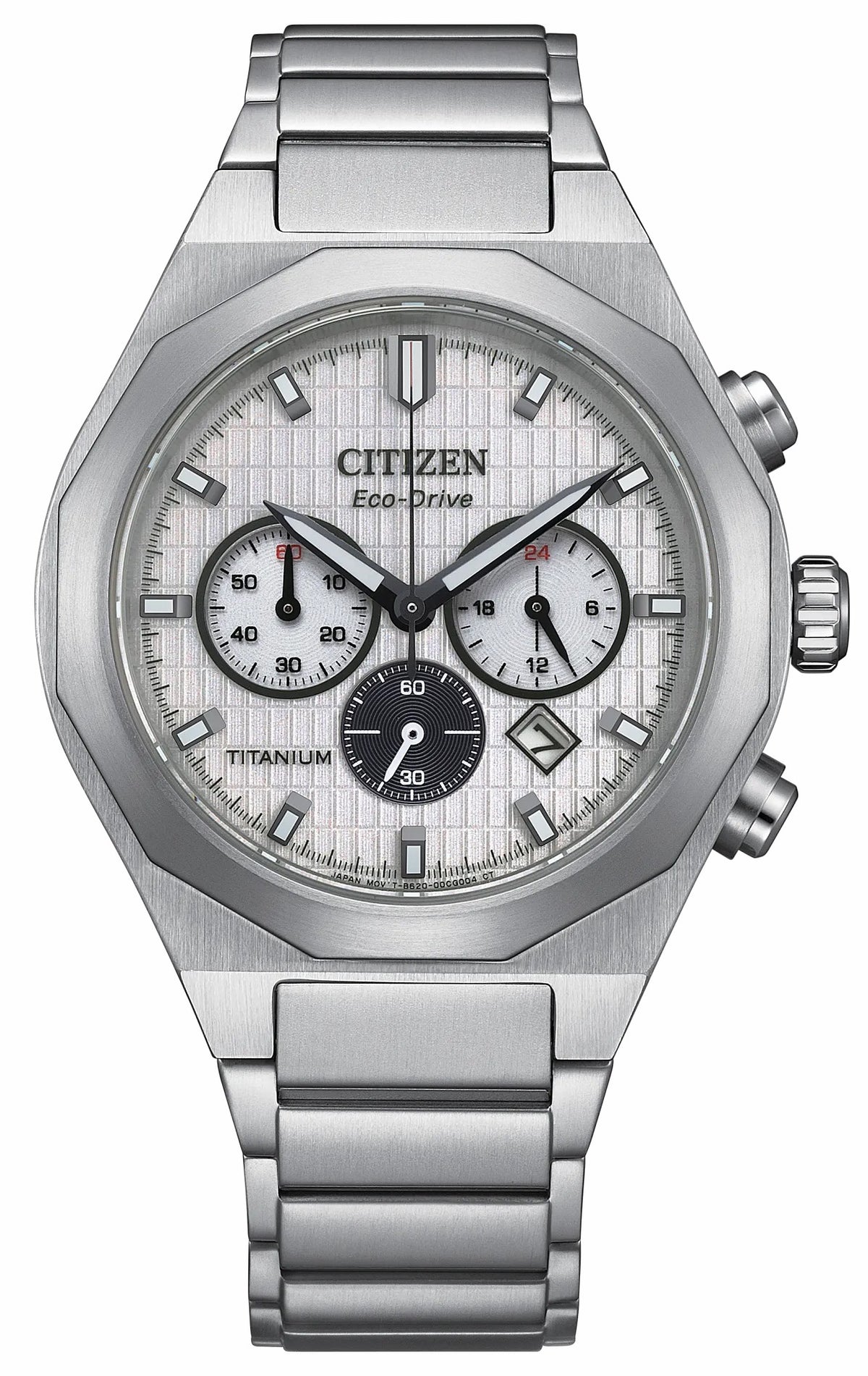 Zenshin Senkei White Dial Super Titanium Bracelet CA4690-51A - Citizen Quality