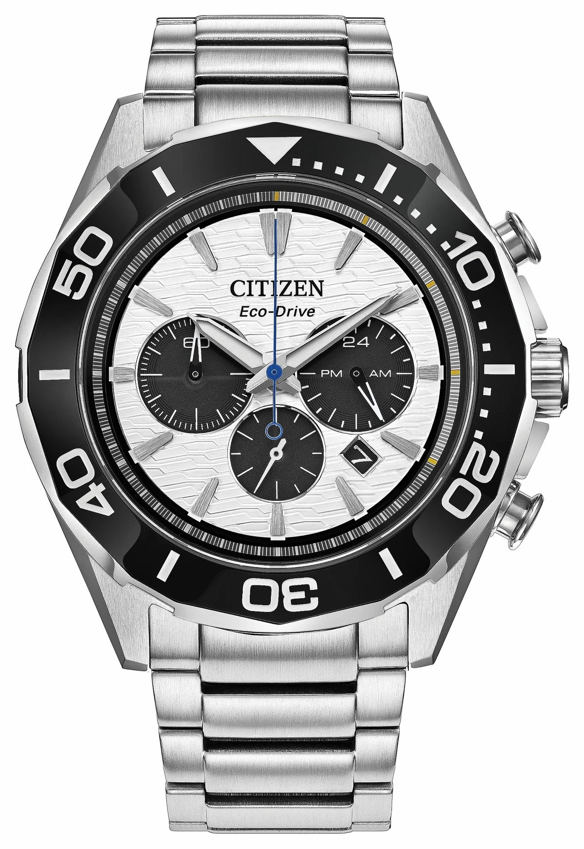 Endeavor Chrono White Dial Stainless Steel Bracelet CA4730-59A - Citizen Hot Sale