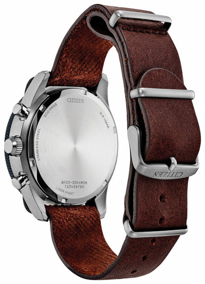 Terra Force Blue Dial Leather Strap CA4747-05L - Citizen Great Value