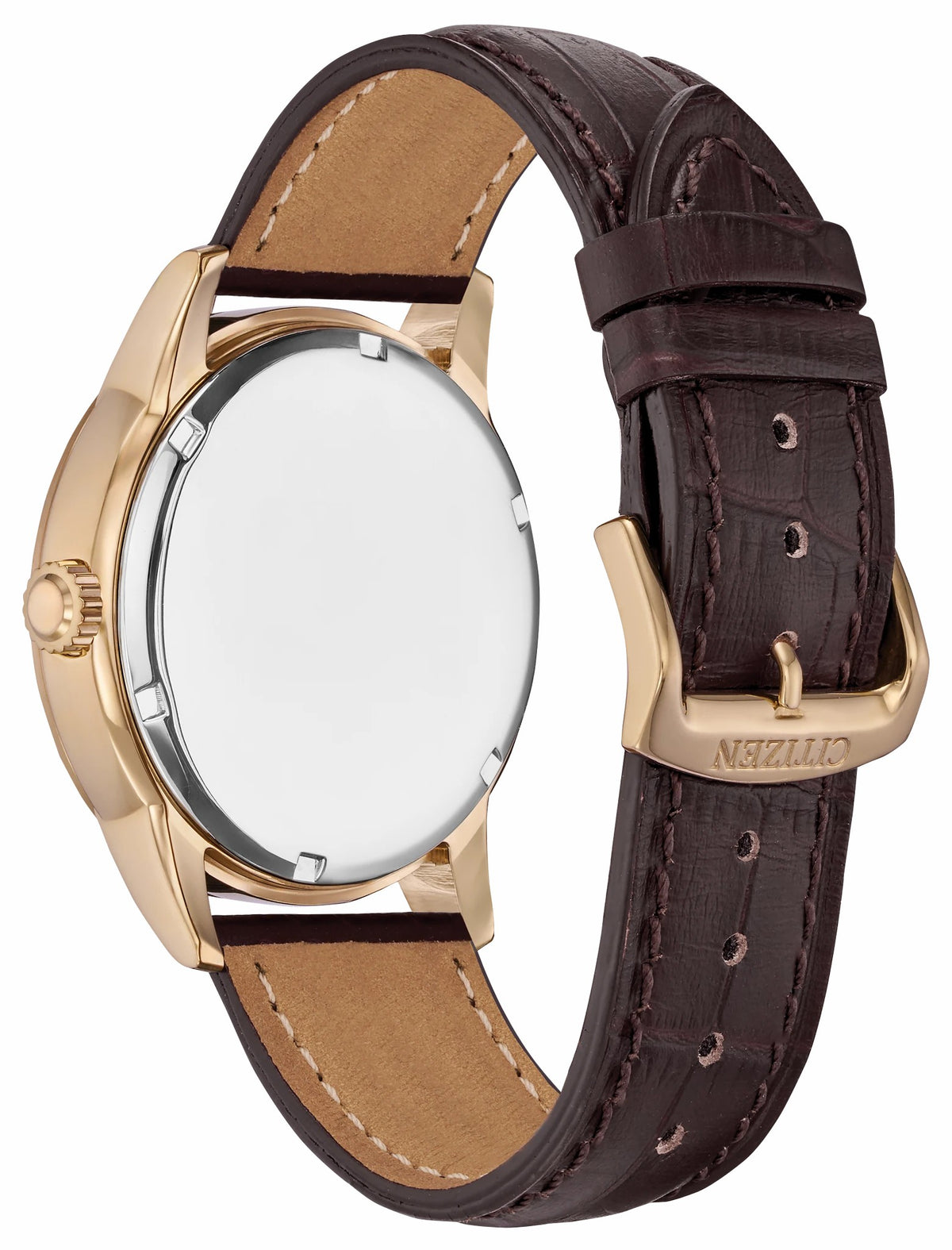 Corso - Men's Eco-Drive BU2013-08E Rose Gold Leather Watch - Citizen Deals