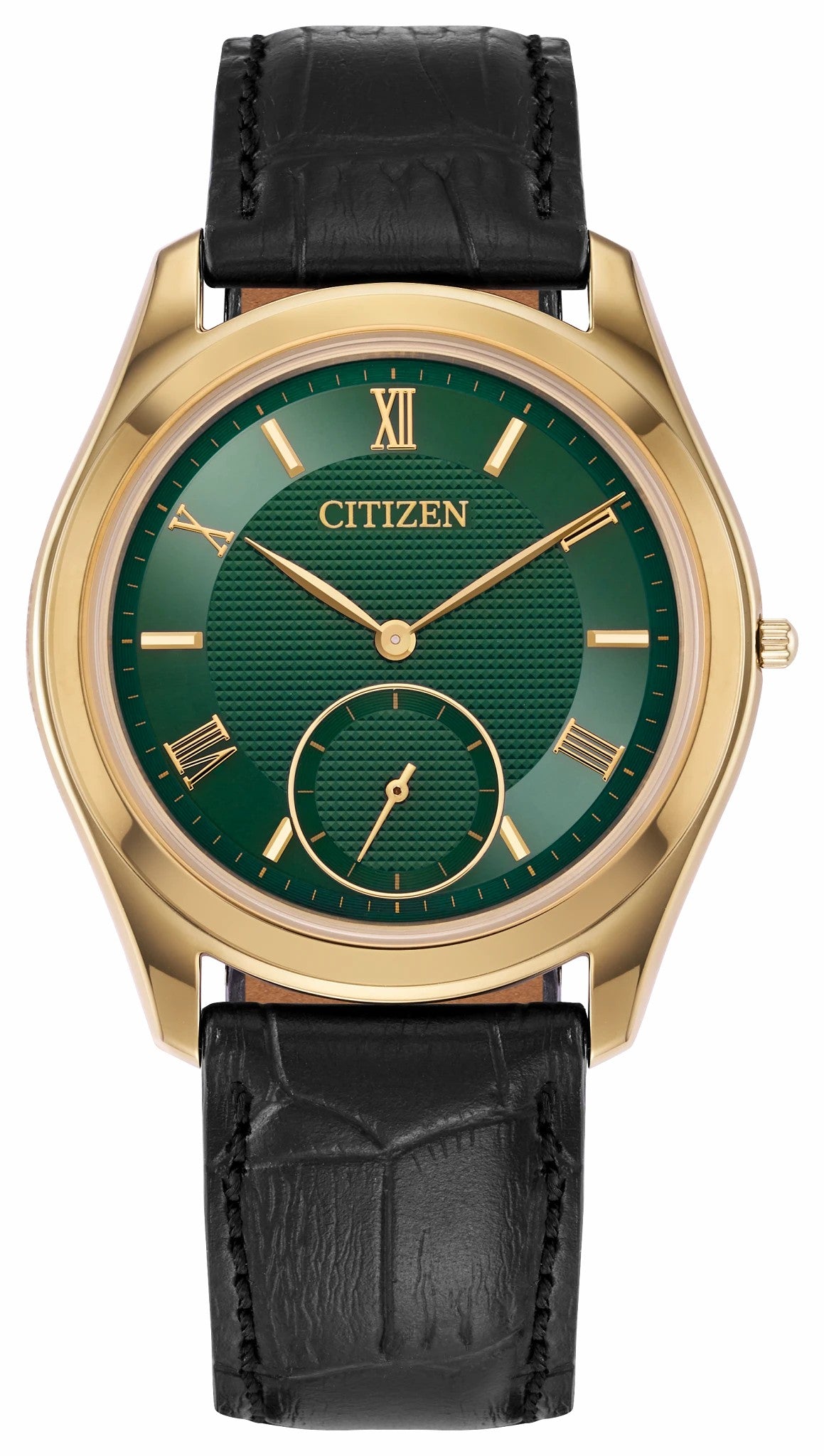 Eco-Drive One Green Dial Crocodile Strap AQ5022-02W - Citizen Top Pick