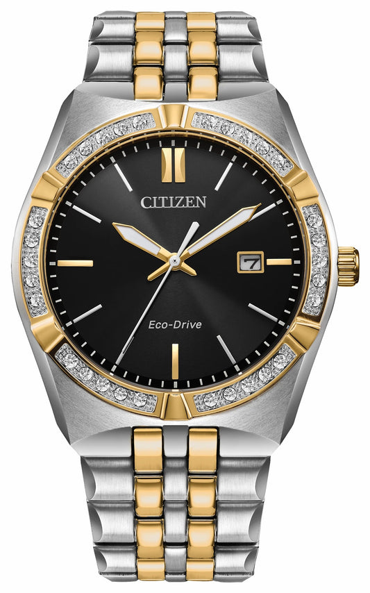 Corso Diamond Black Dial Stainless Steel Bracelet BM7644-51E - Citizen Hot Sale