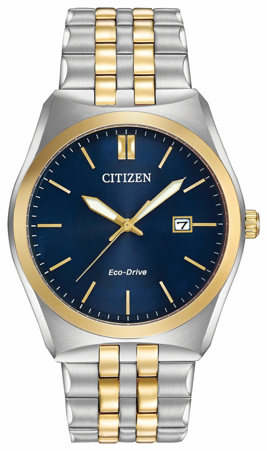 Corso - Men's Eco-Drive BM7334-58L Two Tone Blue Dial Watch - Citizen Latest