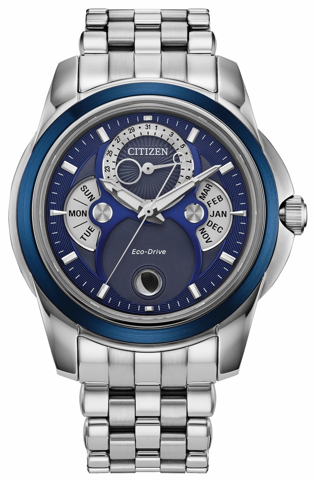 Calendrier Blue Dial Stainless Steel Bracelet BU0088-51H - Citizen Deals