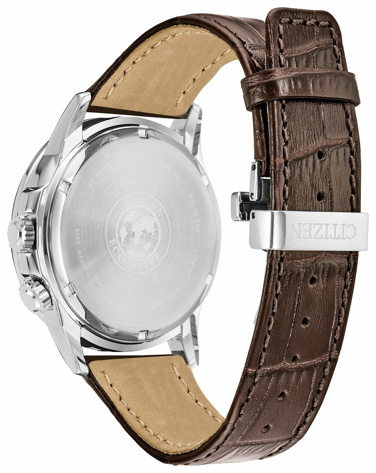 Calendrier - Men's Eco-Drive BU2020-29X Brown Leather Watch - Citizen Top Pick