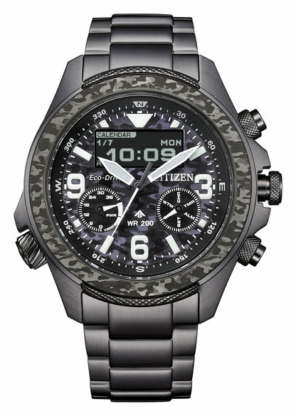 Promaster Land U822 Black Dial Stainless Steel Bracelet JV1008-63E - Citizen Classic