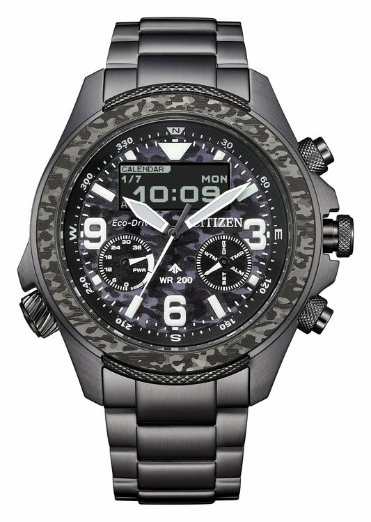 Promaster Land U822 Black Dial Stainless Steel Bracelet JV1008-63E - Citizen Classic