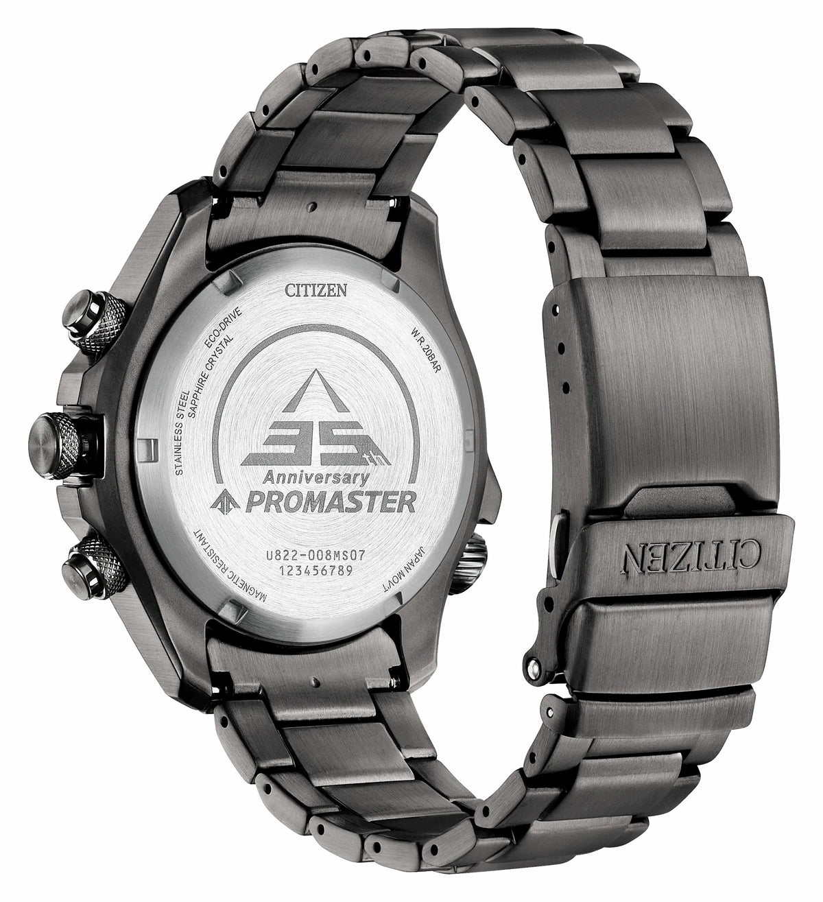 Promaster Land U822 Black Dial Stainless Steel Bracelet JV1008-63E - Citizen Classic