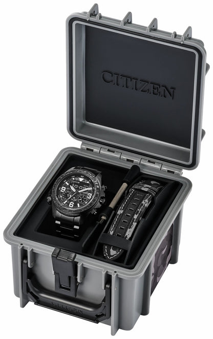 Promaster Land U822 Black Dial Stainless Steel Bracelet JV1008-63E - Citizen Classic