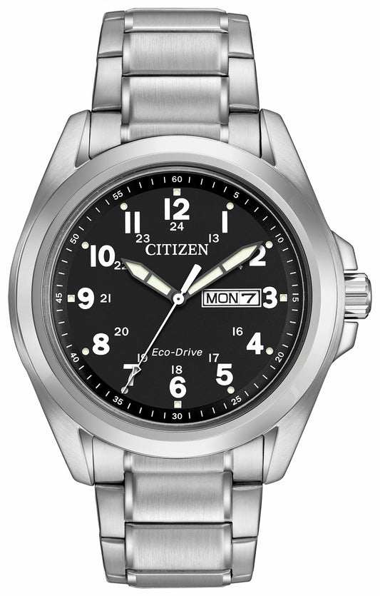 Garrison-Men's Eco-Drive AW0050-82E Steel Sports Watch - Citizen Essential