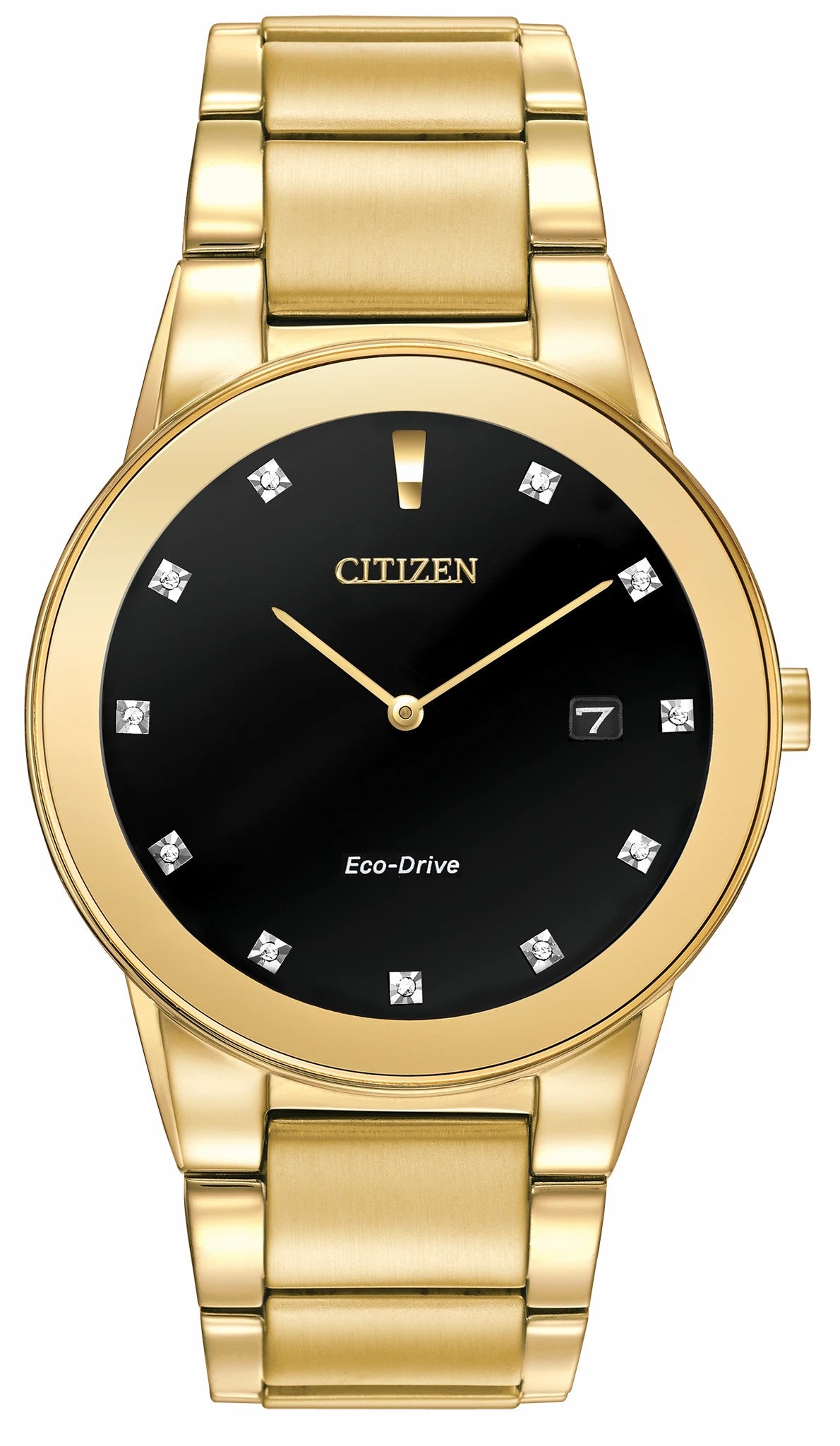 Axiom - Men's Eco-Drive AU1062-56G 11 Diamond Dial Watch - Citizen Essential