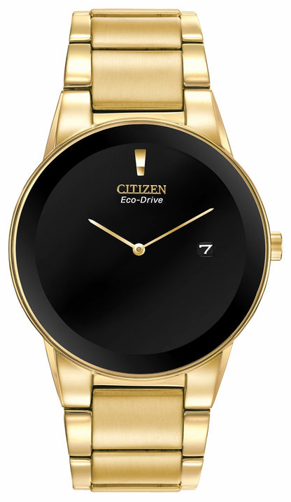 Axiom - Men's Eco-Drive AU1062-56E Black Blank Face Watch - Citizen Premium
