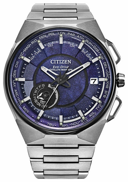 Satellite Wave X Blue Dial Super Titanium Bracelet CC3097-52L - Citizen New