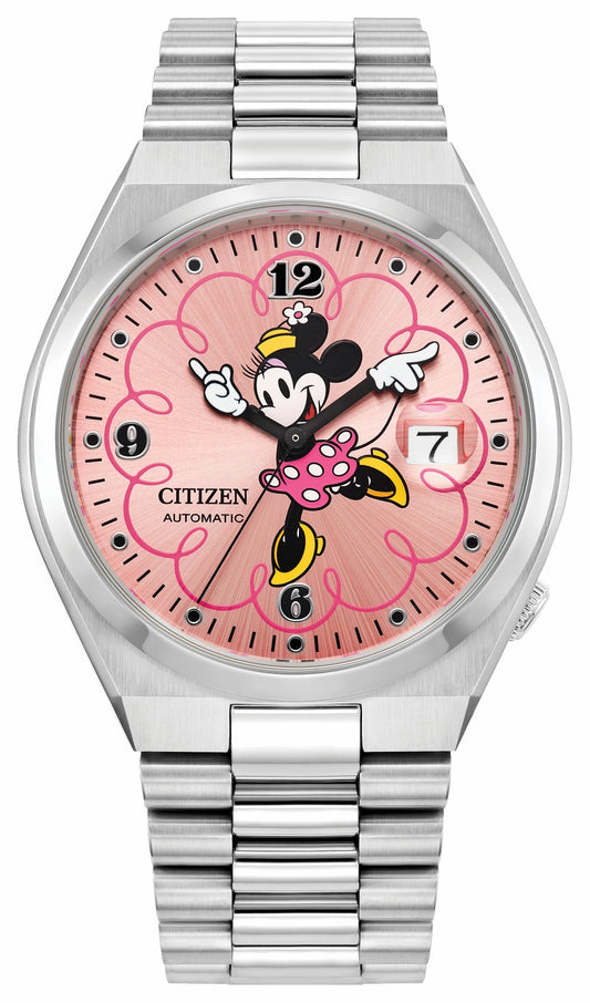 TSUYOSA Minnie Mouse Pink Dial Stainless Steel Bracelet NJ0156-50W - Citizen Signature