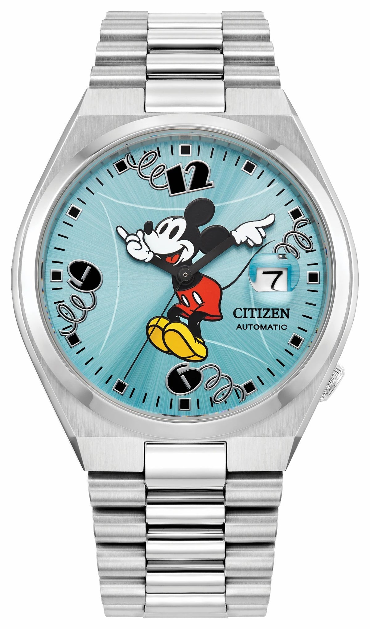 TSUYOSA Mickey Mouse and Minnie Mouse Blue Dial Stainless Steel Bracelet PAIRS-DIS-TSUYOSA - Citizen Featured