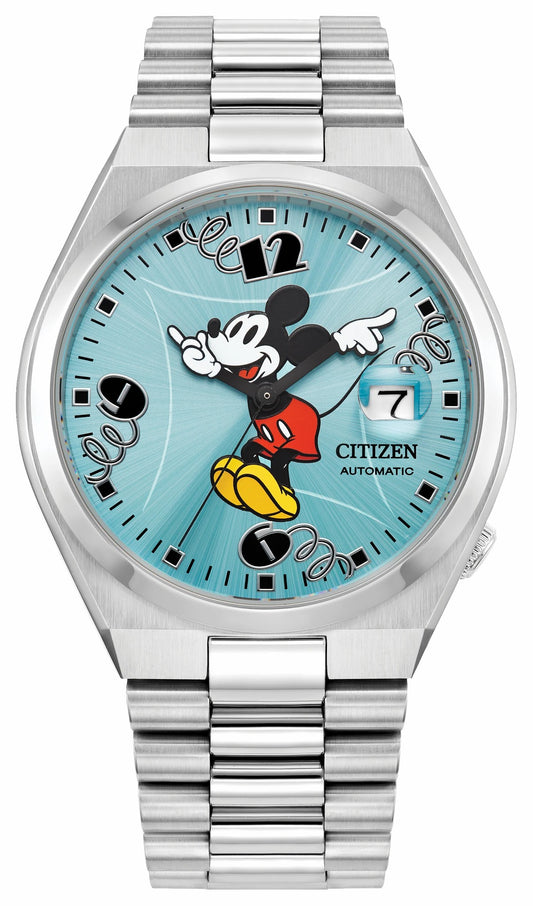 TSUYOSA Mickey Mouse Blue Dial Stainless Steel Bracelet NJ0156-50L - Citizen Hot Sale