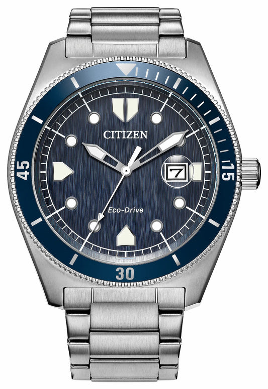 Terra Force Blue Dial Stainless Steel Bracelet AW1886-59L - Citizen Trusted