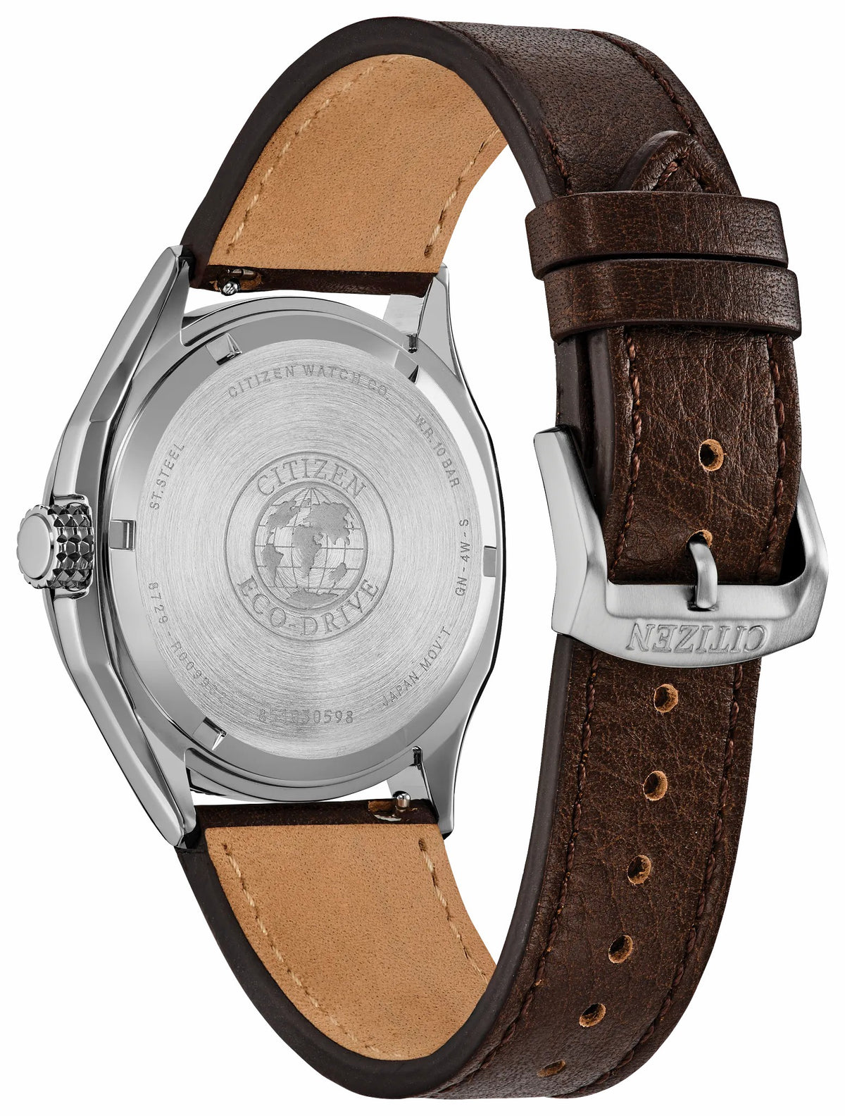 Terra Force Silver-Tone Dial Leather Strap AW1890-19B - Citizen Great Value