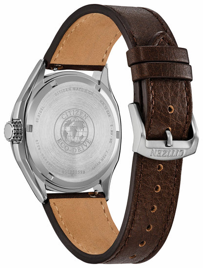 Terra Force Silver-Tone Dial Leather Strap AW1890-19B - Citizen Great Value