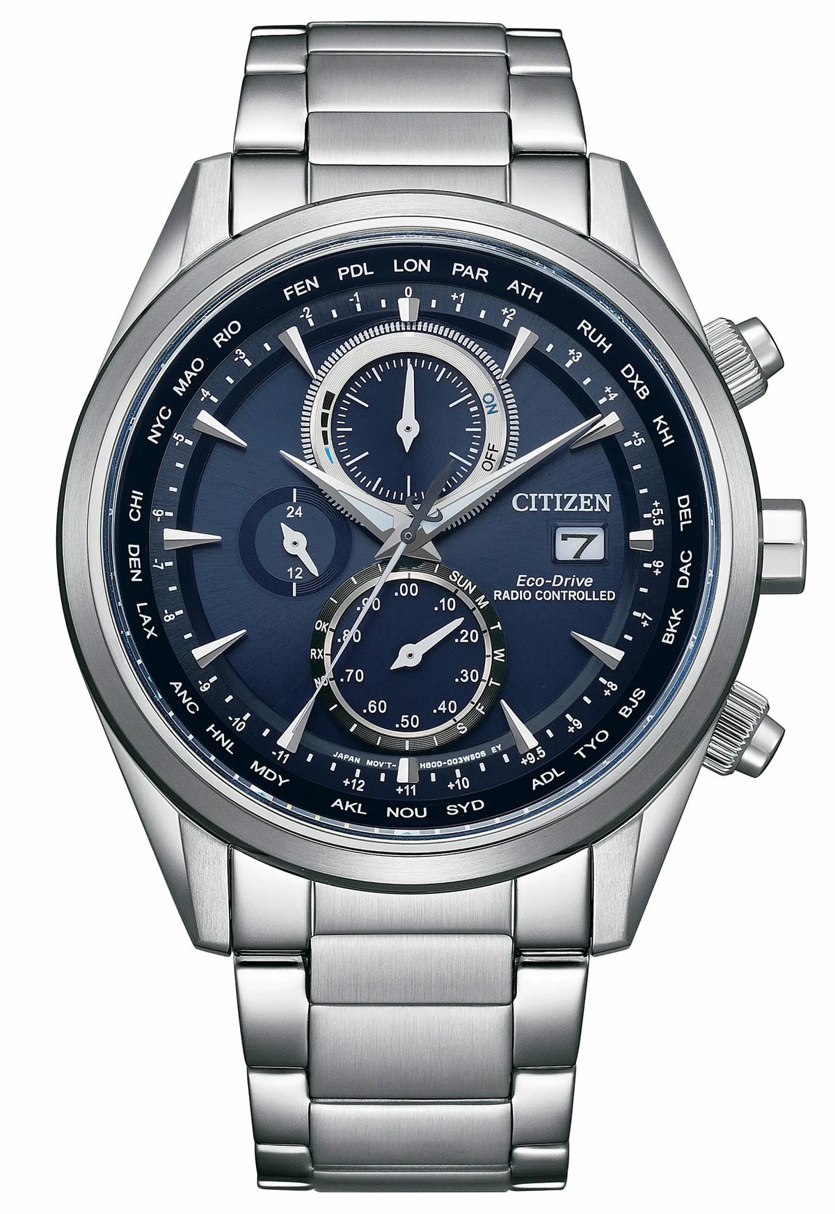 Sport Luxury Blue Dial Stainless Steel Bracelet AT8260-85L - Citizen Special Offer