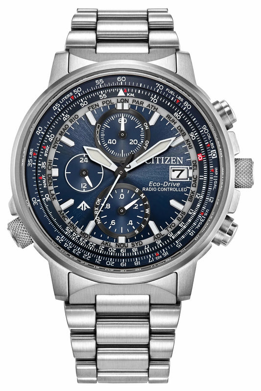Promaster Navihawk A-T Blue Dial Stainless Steel Bracelet AT8300-58L - Citizen Latest