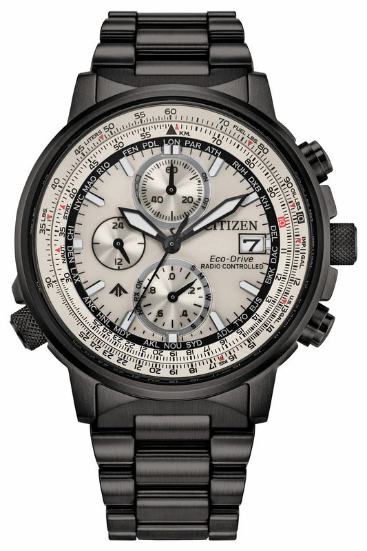 Promaster Navihawk A-T Silver-Tone Dial Stainless Steel Bracelet AT8304-57A - Citizen Signature