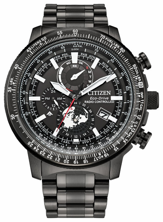 Promaster Geo Trekker Black Dial Stainless Steel Bracelet BY3005-56G - Citizen Signature