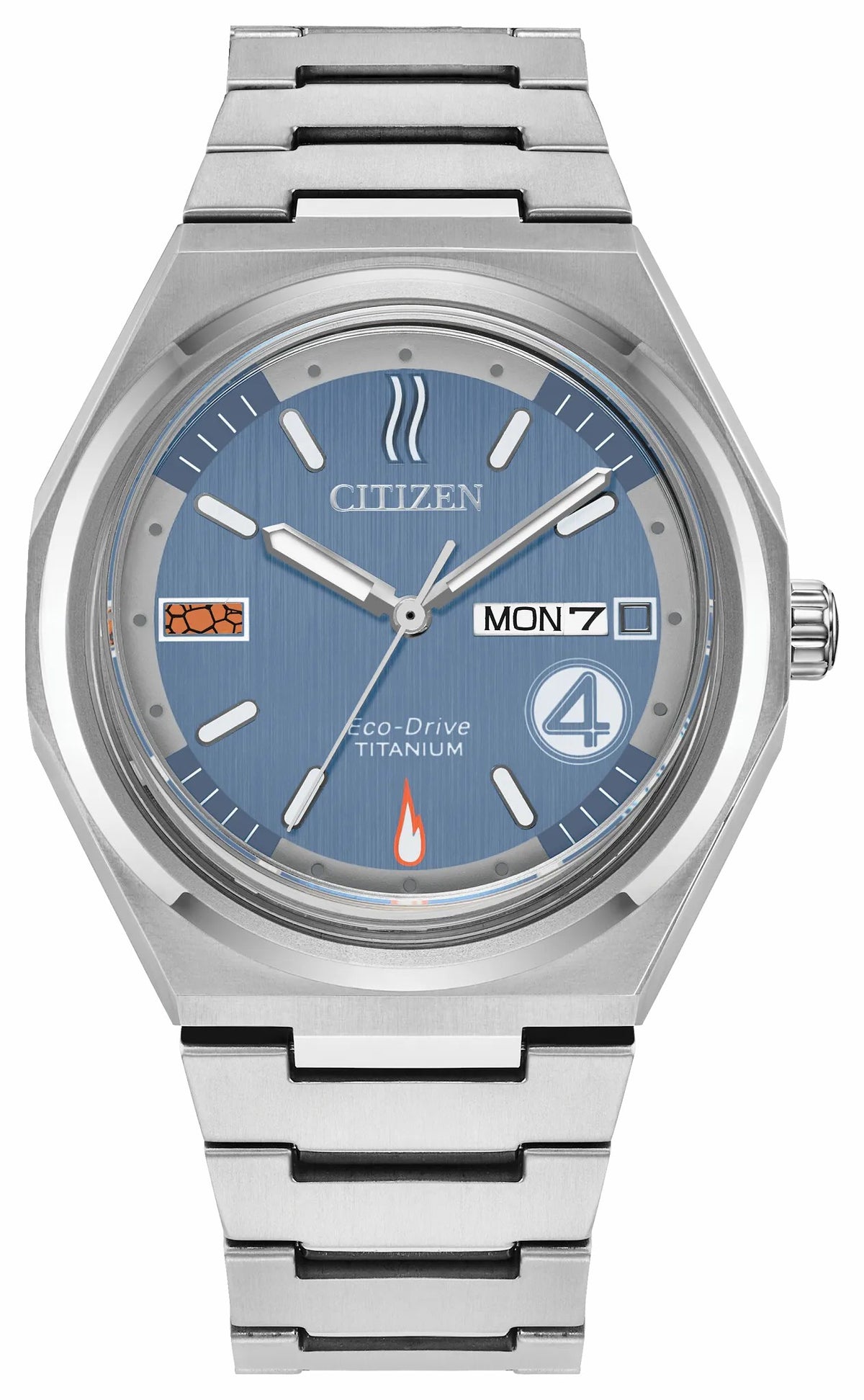 The Fantastic 4: First Steps Blue Dial Super Titanium Bracelet AW0131-66W - Citizen Best Seller