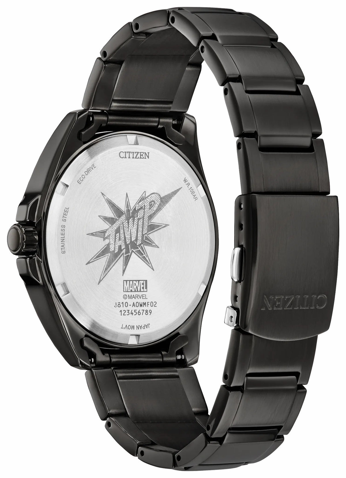 Spider-Man Swings Gray Dial Stainless Steel Bracelet AW1437-61W - Citizen New