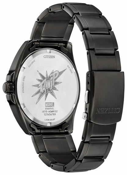Spider-Man Swings Gray Dial Stainless Steel Bracelet AW1437-61W - Citizen New