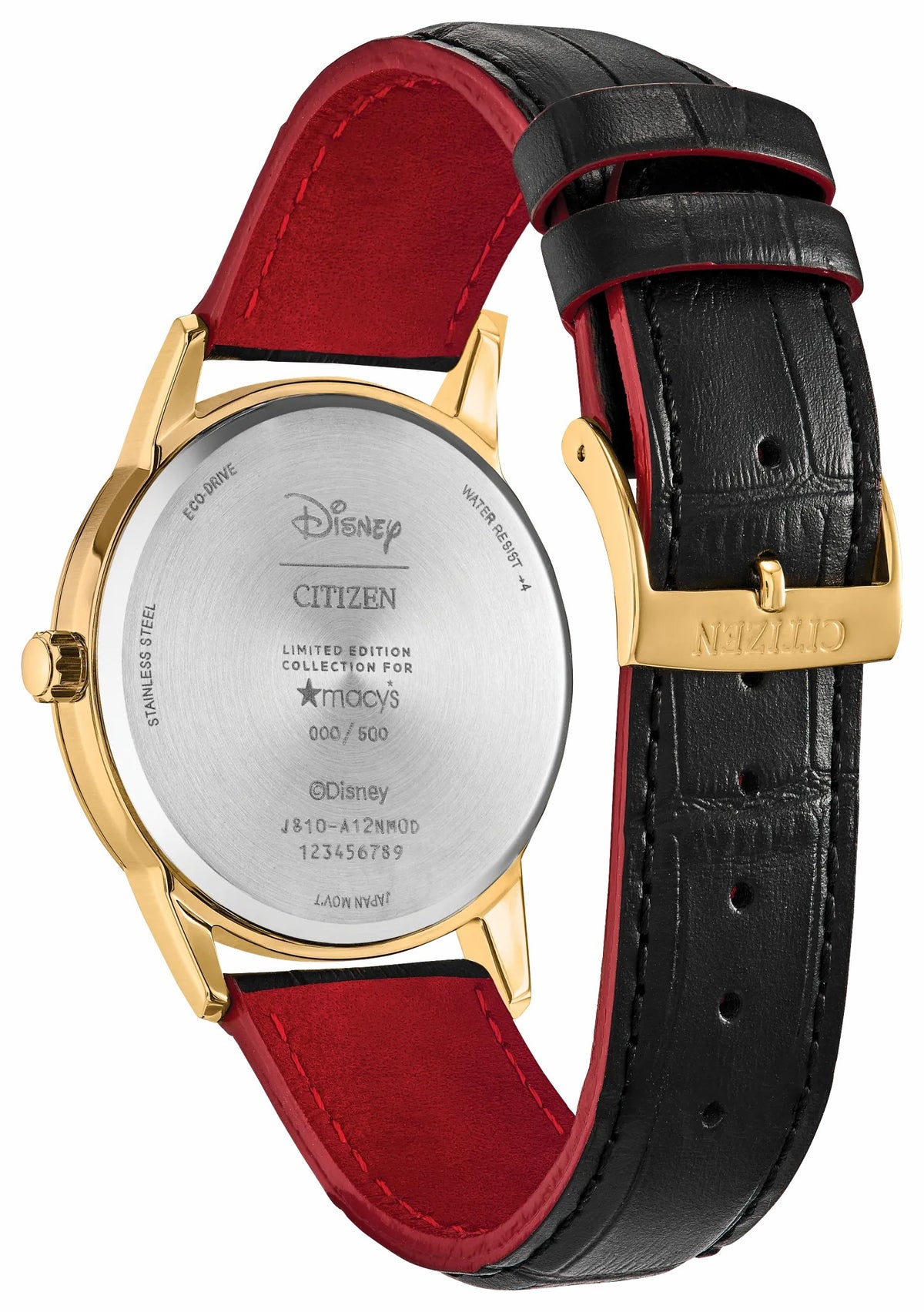 Soaring High Mickey Mouse Black Dial Leather Strap AW1862-06W - Citizen Essential
