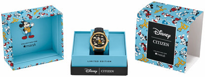 Soaring High Mickey Mouse Black Dial Leather Strap AW1862-06W - Citizen Essential