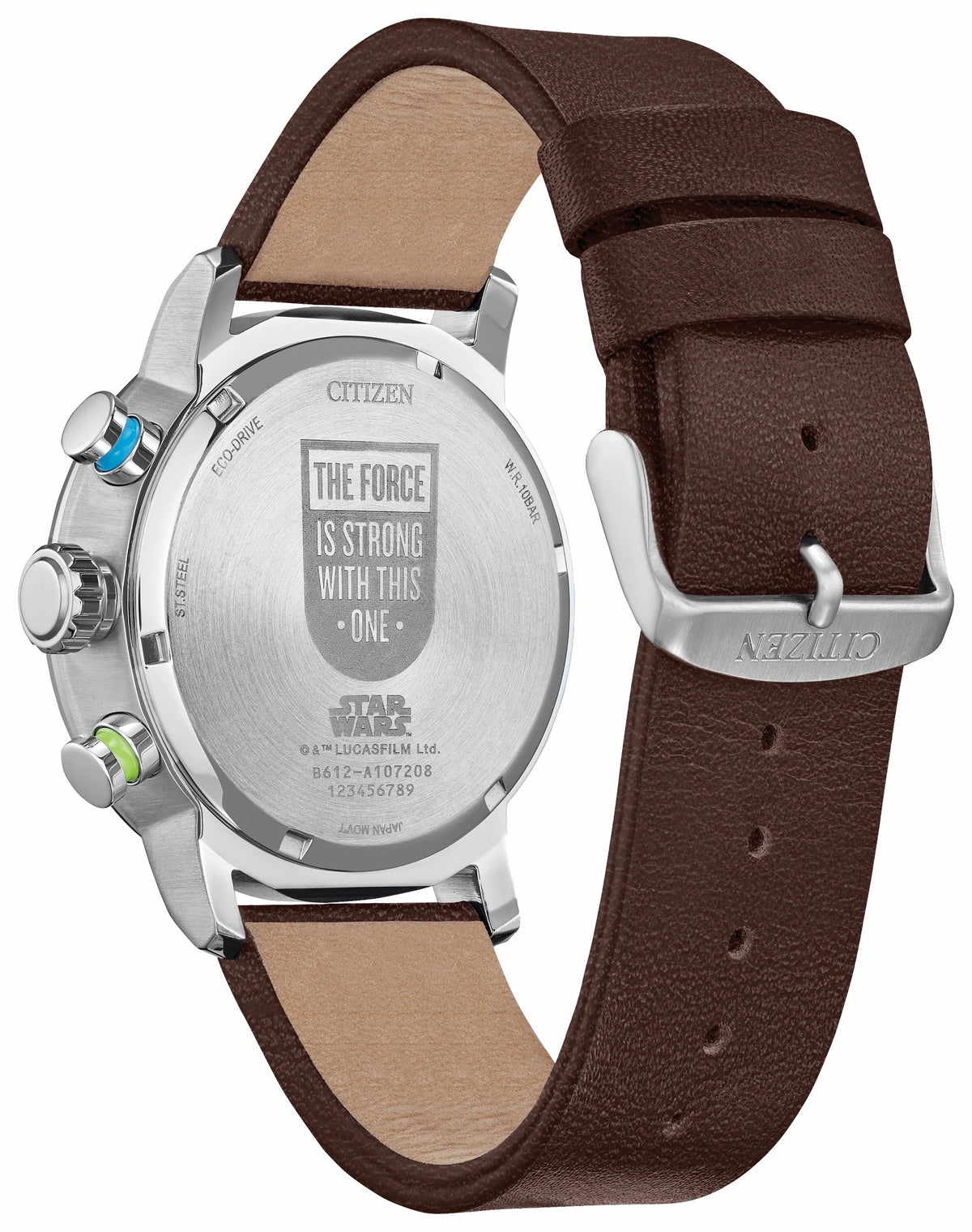 Luke Skywalker Blue Dial Leather Strap CA0768-07W - Citizen Value
