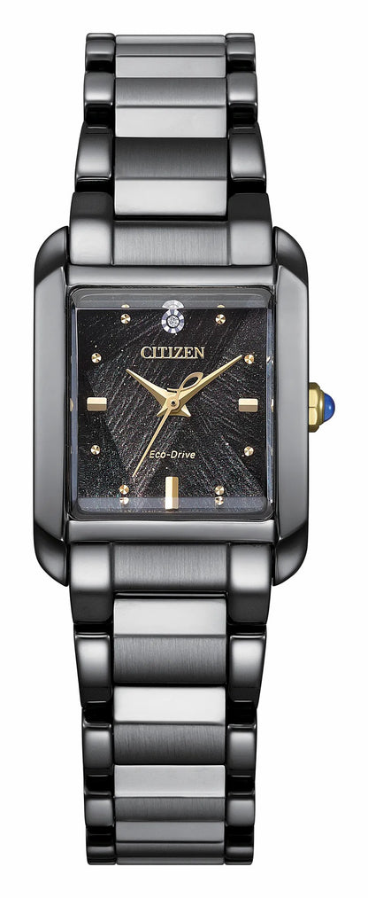Citizen L Bianca LIGHT in BLACK Black Dial Stainless Steel Bracelet EW5636-55E - Citizen Top Pick