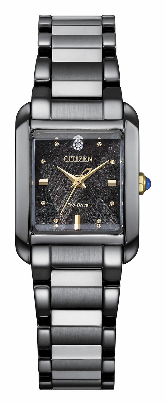 Citizen L Bianca LIGHT in BLACK Black Dial Stainless Steel Bracelet EW5636-55E - Citizen Top Pick