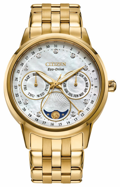 Calendrier White Dial Stainless Steel Bracelet FD0002-57D - Citizen Smart Buy
