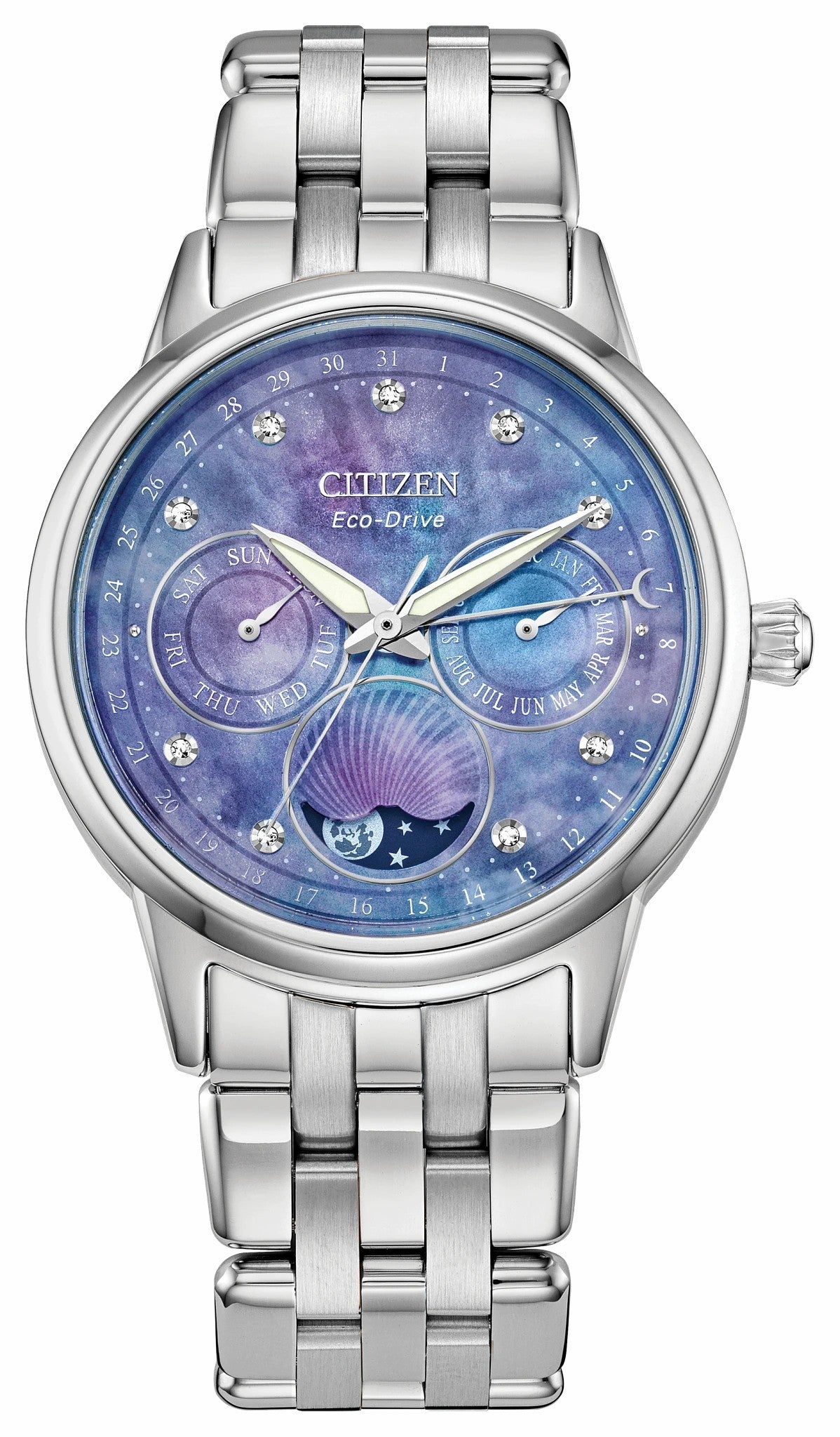 Calendrier Blue Dial Stainless Steel Bracelet FD0000-52N - Citizen Featured
