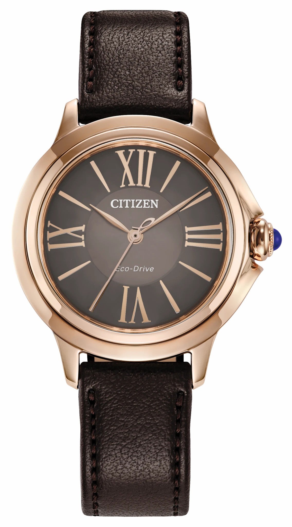 Citizen L Ceci Brown Dial Apple Leather Strap EM1163-09X - Citizen Great Value