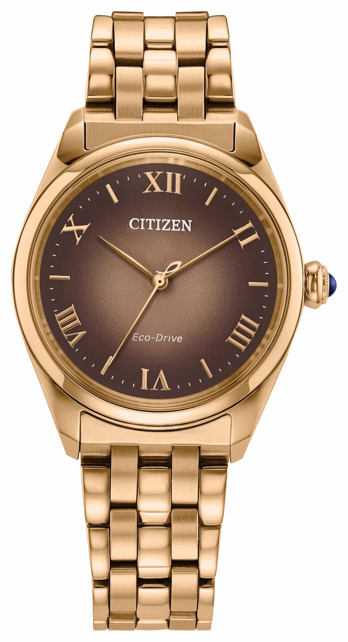 Citizen L Classic Brown Dial Stainless Steel Bracelet EM1143-81Z - Citizen New