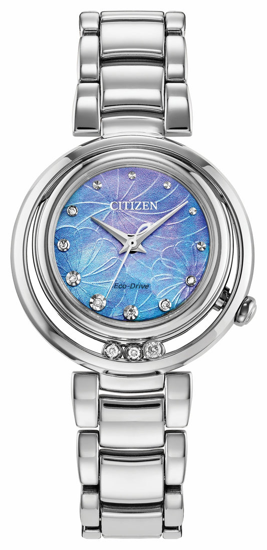 Citizen L Arcly Blue Dial Stainless Steel Bracelet EM1110-56N - Citizen Deals