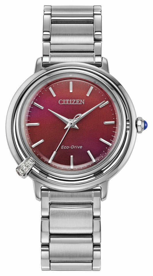 Citizen L Arcly Red Dial Stainless Steel Bracelet EM1091-67X - Citizen Customer Favorite