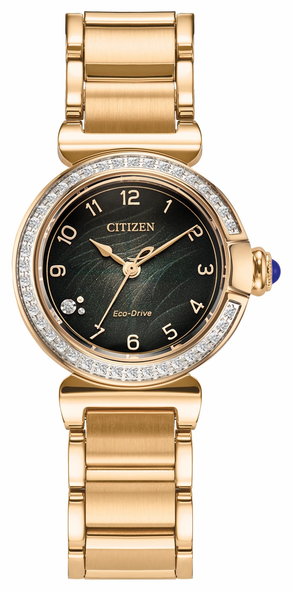 Citizen L Mae Green Dial Stainless Steel Bracelet EM1123-62X - Citizen Discount